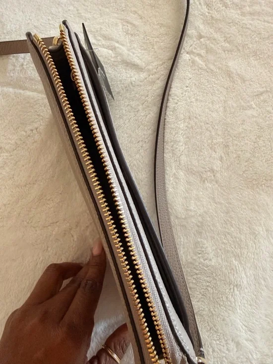 kate spade Taupe Pebbled Leather Crossbody - Picture 7 of 9